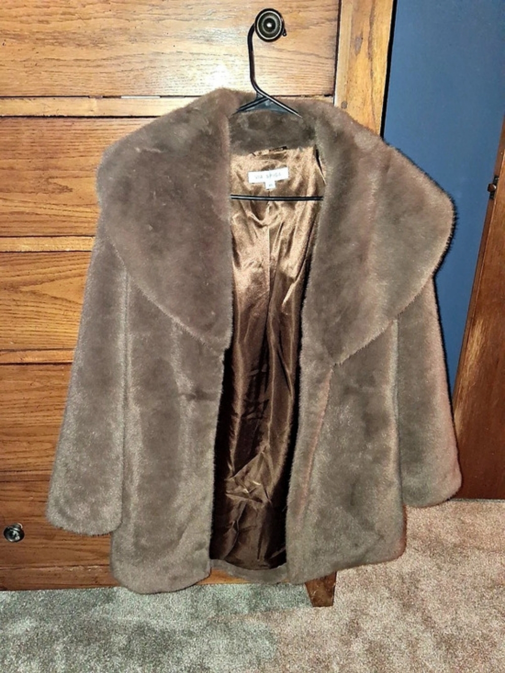 Via Spiga Faux Fur Teddy Jacket Brown XS